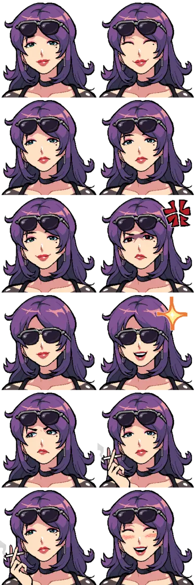 1.3 purple hair