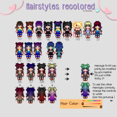 Hairstyles recolored and a new Hairstyle Update