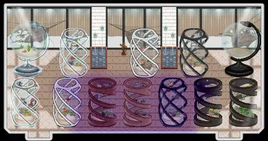 (1.0.5~) STILL - Conservatory L (black) Aqua(sand) - (Natural Aquarium Project - Fish Reskin)