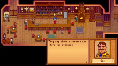 Gus and Pam at the saloon