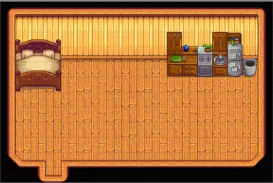 Bed: Left, Bathroom: No, DarkWalls: no