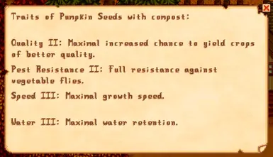 A crop with full traits and compost