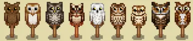 Owl Scarecrows